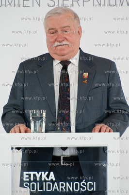 Gdansk. Dwor Artusa. Spotkanie pt Etyka solidarnosci...