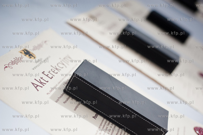 Gdansk. Rebiechowo. Uroczystosc wmurowania kamienia...