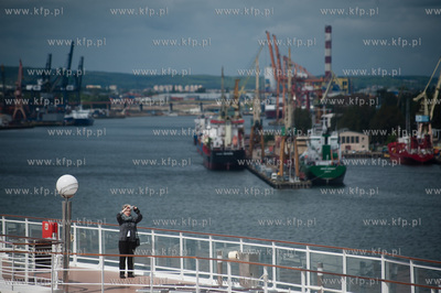 Port w Gdyni. Nabrzeze Francuskie. Wizyta wycieczkowca...