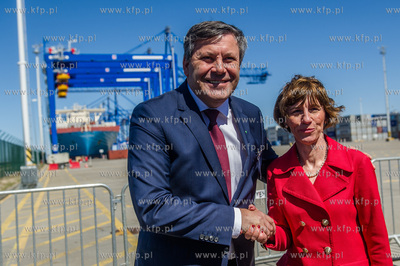 Gdansk. Terminal kontenerowy DCT. Uroczystosc inauguracji...