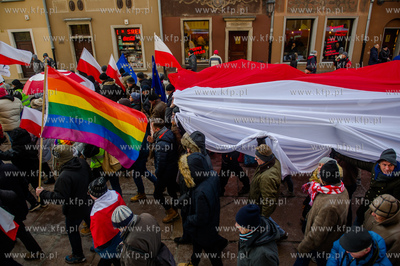 Gdansk. Manifestacja pod haslem W obronie Twojej wolnosci,...