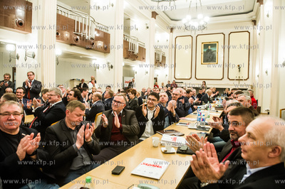 Gdańsk. Siedziba NSZZ Solidarność. Sala Akwen. Uroczystość...