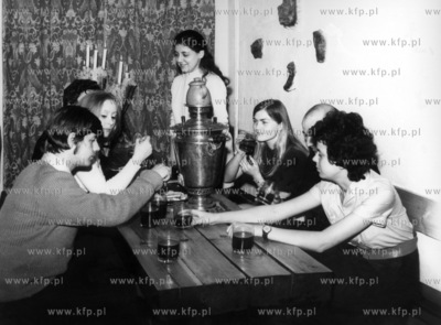 Sala kominkowa studenckiego Klubu Carillon w Gdansku...