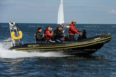 Sopot - molo. Polska - Brazylia na Morzu Baltyckim....