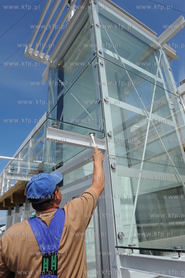 Sopot - molo. Przystan jachtowa przed oficjalnym otwarciem,...