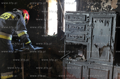 Sopot ulica Grunwaldzka 97a. Pozar mieszkania na poddaszu....