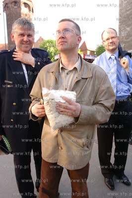 Pozar kosciola nsw. Katarzyny w Gdansku.  Nz. Leszek...