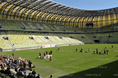 Slub na stadionie PGE Arena w Gdansku. Inga Szwarc...