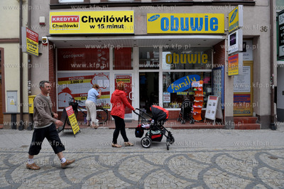 Koscierzyna na Kaszubach. Sklep na ul. Dlugiej.19.07.2013...