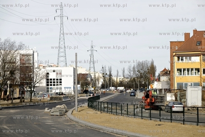 Gdańsk. Prace przy budowie Trasy Słowackiego na odcinku...