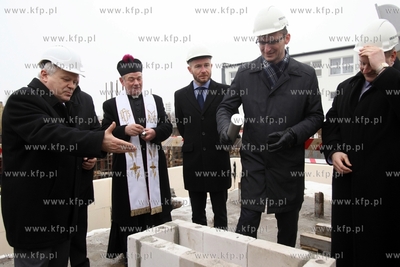 Uroczystosc wmurowania kamienia wegielnego pod budowe...