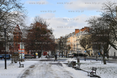 Podwale Staromiejskie zimą. 29.01.2021 fot. Paweł...