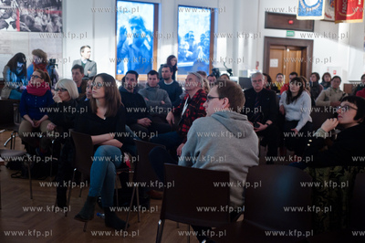 Gdansk. Sala BHP Stoczni Gdanskiej. Otwarta dyskusja...