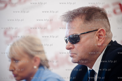 Gdansk. Hotel Scandic. Konferencja prasowa Iwony Wieczorek...