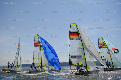 Gdynia. Probny wyscig Mistrzostw Europy w klasie 49'er.
04.07.2010
fot....