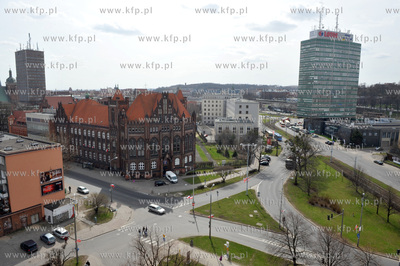 Panoroma Gdanska - widok na ulice Waly Piastowskie...