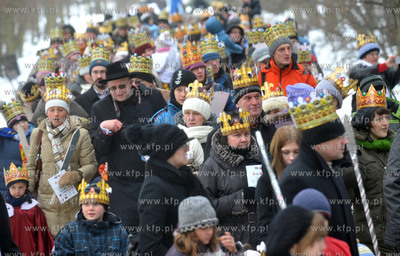 Orszak Trzech Kroli z okazji ich swieta. Pochod Trzech...