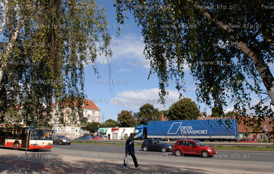 Gdansk Oliwa. Okolice petli tramwajowej na al. Grunwaldzkiej,...
