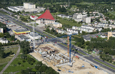 Gdansk Zaspa z lotu ptaka. Aleja Jana Pawła II, dawny...