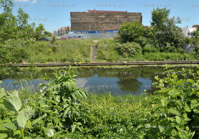 Gdansk. ul. Torunska. Widok na wyspe Spichrzow. 12.06.2013...