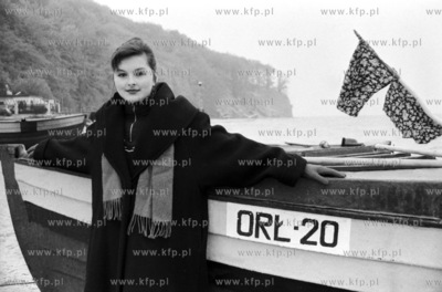 Dziewczyna z kursu modelek na plazy w Gdyni Orlowie....