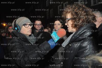 Protest przeciwko zamiarowi likwidacji Palacu Mlodziezy...