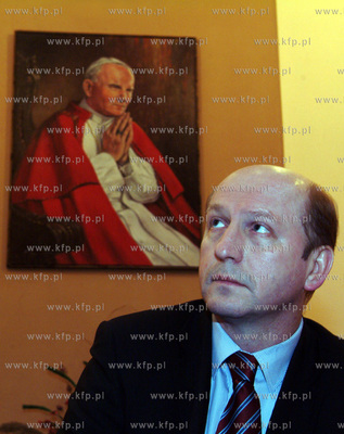 Marszalek Maciej Plazynskim na spotkaniu przedwyborczym...