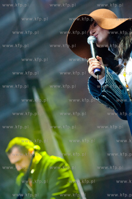 Gdansk. Scena przy Zielonej Bramie. Koncert Ani Rusowicz...