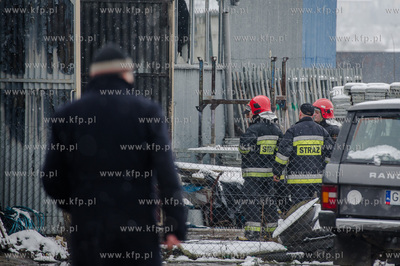 Gdansk. Ujescisko. Ugaszony przez Straz Pozarna pozar...