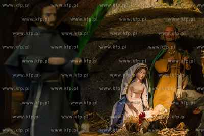 Gdansk. Ruchoma Szopka Bozonarodzeniowa w kosciele...