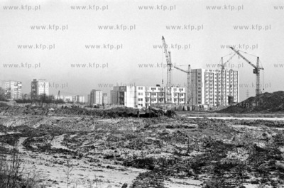 Budowa osiedla Morena Piecki - Migowo w Gdansku. 8.12.1978...