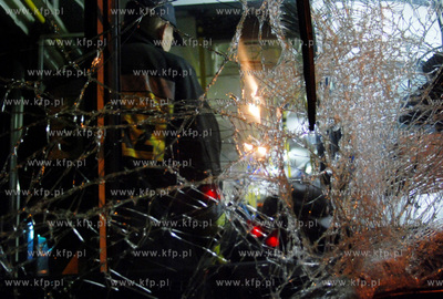 Zderzenie dwoch trolejbusow na ulicy Morskiej w Gdyni,...