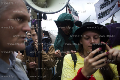 Gdańsk. Plac Solidarności. Czarny Protest,...