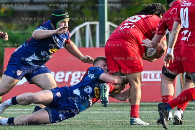 Sopot. Stadion Ogniwo Sopot. Ekstraliga rugby. Mecz...