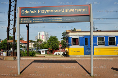 Gdansk Przymorze. Przystanek kolejki SKM Gdansk Przymorze...