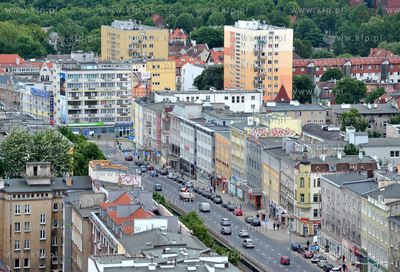 Wrzeszcz. Widok na al. Grunwaldzka z budowanego Centrum...