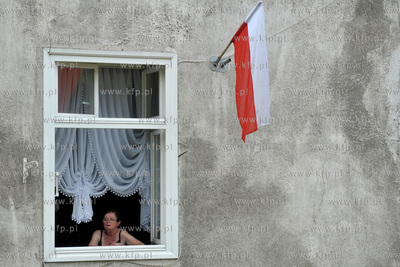 Gdansk. Plac Obronców Poczty Polskiej w Gdansku. Uroczystosci...