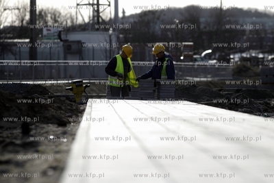 Gdańsk. Prace przy budowie Trasy Słowackiego na odcinku...