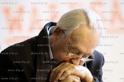 Gdansk. Ratusz Glownego Miasta. Konferencja prasowa...