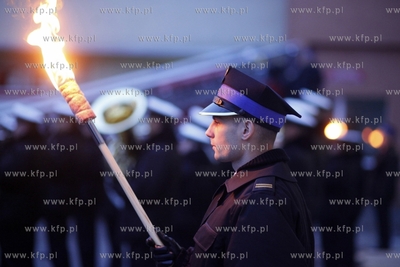 Komenda Wojewodzka PSP w Gdansku. Uroczystosc odsloniecia...