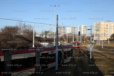 Pętla tramwajowa na gdańskiej Zaspie.
17.02.2015
fot....