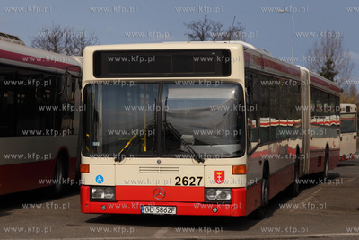 Zajezdnia autobusowa ZKM przy ul. Hallera w Gdańsku....