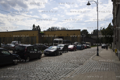 Gdańsk Dolne Miasto. Była zajezdnia tramwajowa, widok...