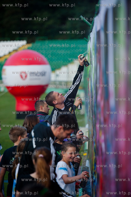 Gdansk. Stadion MOSiR przy ul. Traugutta. Akcja Polska...