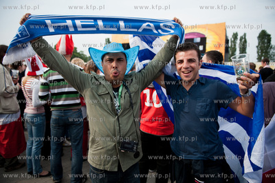 Gdansk. Strefa Kibica na Placu Zebran Ludowych gdzie...