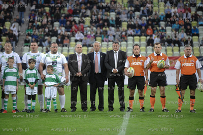Gdansk. PGE Arena. Mecz ekstraklasy rugby. Derby trojmiasta...