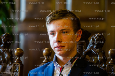 Gdansk. Nowy Ratusz. Uroczystosc wreczenia nagrod w...