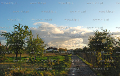 Korsze - miasto na Warmi i Mazurach. Ogrodki  dzialkowe...