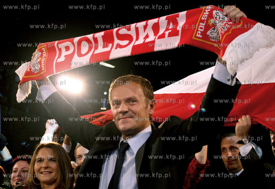 Wybory parlamentarne 2007. Wieczor wyborczy Platformy...