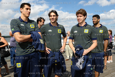 Sopot - molo. Polska - Brazylia na Morzu Baltyckim....